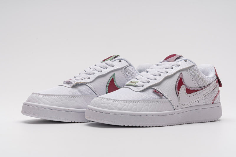 Nike Court Vision LO PRM White Noble Red