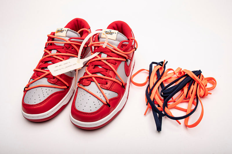 OFF White X Nike Dunk Low University Red