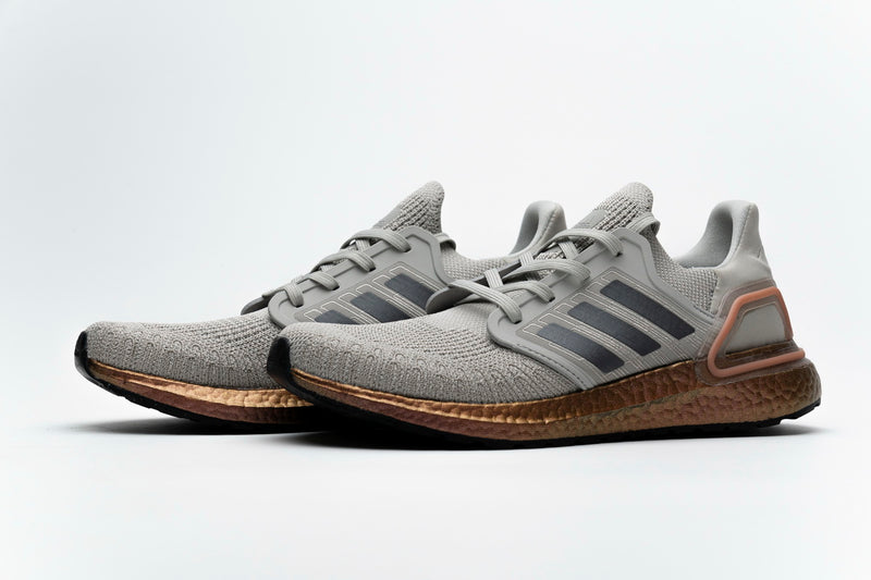 adidas Ultra BOOST 20 CONSORTIUM Metal Grey and Coral Real Boost