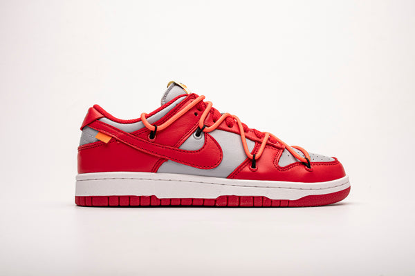 OFF White X Nike Dunk Low University Red
